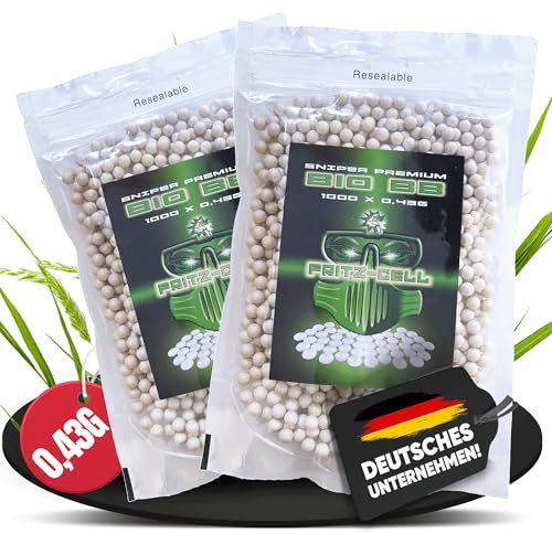 Fritz-Cell BB Bio Sniper Airsoft 6mm Premium Rundkugeln Kugeln BB's Airgun