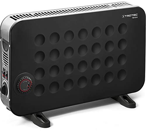 TROTEC Heizkörper elektro TCH 25 E – Heizleistung 750 W / 1250 W / 2000 W – Konvektor mobil, schwarz
