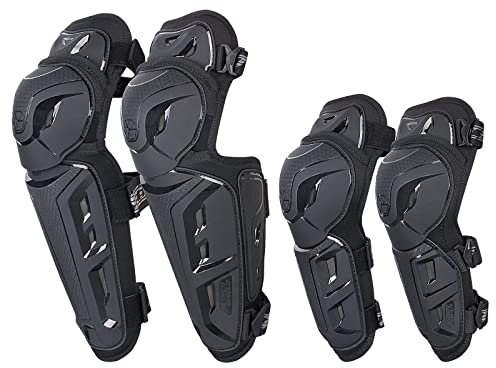 Scoyco Knieprotektoren Motorrad, CE-Schutzstufe 1 Knie und Ellenbogenschützer Erwachsene für Motocross E-Bike Skateboarden TPU Schale Protektoren