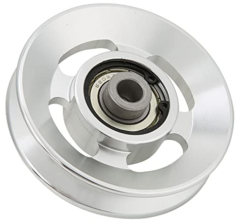 Gym Pulley Wheel 90mm Diameter Aluminium Alloy Fitness Pulley Wheel with Universal Bearing Smooth Rotation Cable Machine Replacement Part for Home Gym & Fitness Equipment
