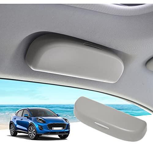 GAFAT Kompatibel mit Ford Puma MK2 ST Line X 2020-2026 2027 Sonnenbrillenhalter Brillenetui, Facelift Puma Gen-E 2025 Aufbewahrungsbox Ablagen Organizer Zubehör (Grau)