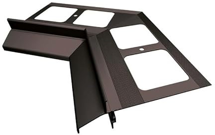 Renoplast® Esquina interior de aluminio 135° para perfil de alero K40 Grafito | Acabado de terrazas y balcones | Suelos de baldosas sobre mortero adhesivo | Sistemas de drenaje de agua Perfil angular