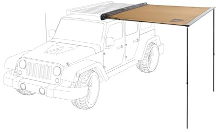 Seitenmarkise VICKYWOOD 250 cm Goldbraun