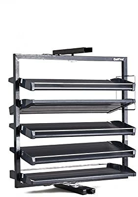 360° Rotierendes Schuhregal Schwarz Metall Ausziehbar Closet Organizer Schuhregale Schmal Hoch für Schrank, vertikaler Regal-Organizer für kleinen Schlafzimmerschrank, platzsparende Aufbewahrung ( Siz