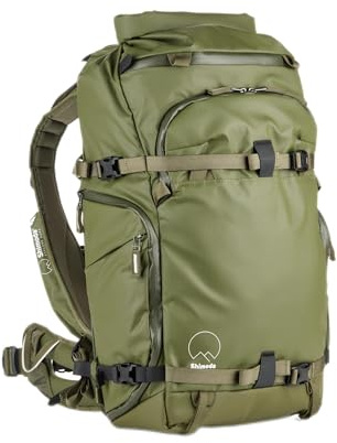 Shimoda Action X50 v2 Rucksack, Outdoor-Fotografie-Abenteuer-Pack für spiegellose und DSLR-Kameras, mit modularer Kerneinheit, erweiterbarer Rolltop, 16-Zoll-Laptophülle, Armeegrün