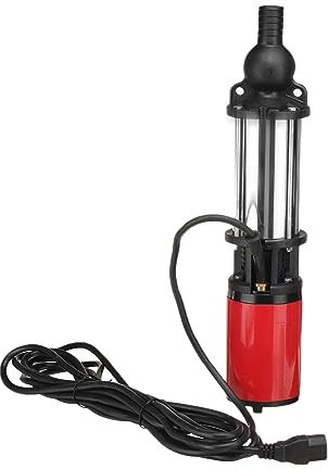 HEXEH water pump submersible 300W 12V 24V 48V-60V High Lift 15m Submersible Deep Well Pump Stainless Steel Solar Water Pump Garden Agricultural Irrigation (Size : 12V)