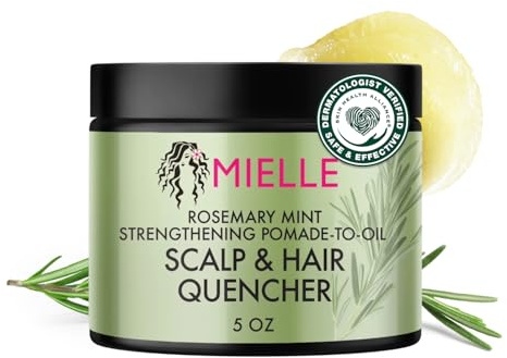 Mielle Organics Rosemary & Mint Hair Pomade for Women & Men - Conditioning Natural Hair Moisturizer to Quench the Scalp, Lock in Wave Patterns, Add Shine & Help Protect Against Dryness (5 oz)
