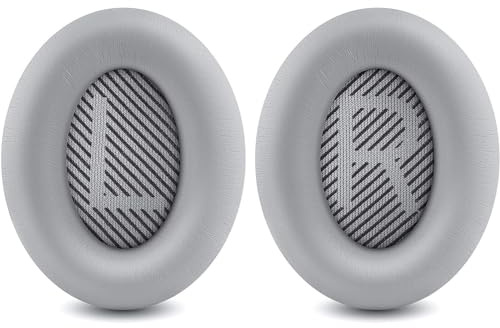 Bingle Ersatz Ohrpolster für Bose QC35, kompatibel mit QuietComfort 35 (QC35 ii) Kopfhörer, Professionelle Ersatz Ohrpolster für Bose QuietComfort 35 II（Grau）