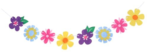 Cabilock Ostergirlande in Blumenform 2 5 m Leuchtende Farben Für Osterparty-Dekorationen Frühlingsarrangements Zu Hause Zufällige Farbe