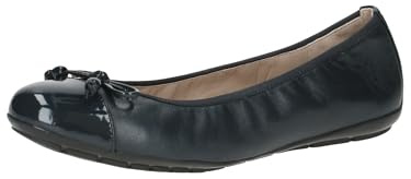 CAPRICE Donna Ballerine in Pelle Verniciata, Blu (Ocean Comb), 39 EU