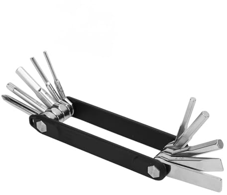 Juegos de Llaves Allen Plegables 10 en 1, Llave Hexagonal Plegable Portátil con Destornillador, Juegos de Llaves Allen Pequeñas Multiherramienta para Tornillos de Cabeza