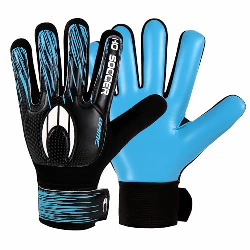 HO Soccer Game Blue Guantes de Portero, Unisex Niño