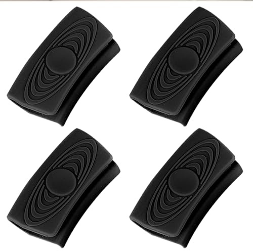 Thatyro 2 Pair Black Silicone Assist Hot Handle Holder, Pan Skillet Cast Iron Handle Cover Heat Resistant, Non-Slip Kitchen Pot Handle Grips Sleeve Protectors for Frying Tray Griddles Cookwar (Black)