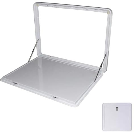 Klappbarer Wandtisch für Wohnmobile, abschließbarer, hängender Klapptisch für die Wand, Esstisch für Wohnmobile, schwebendes Schreibtischregal aus Aluminium für Wohnmobilanhänger (Farbe: Wei
