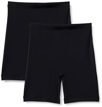 Amazon Essentials Culotte Panty en Microfibre Femme, Lot de 2, Noir, 48