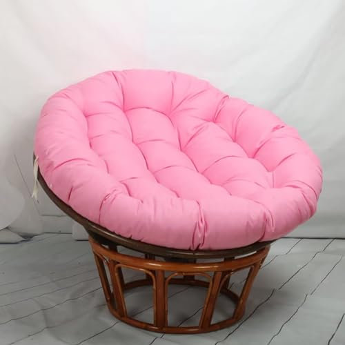 Outdoor-Stuhlkissen, überfüllt, Eiernest, Stuhlauflage für Rattan-Drehstuhl, rund, gepolstertes Sitzkissen in Beige (50 x 50 cm)