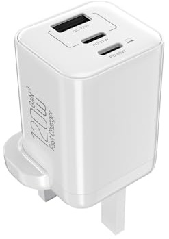 120W USB C Plug UK, Fast Charging Plug total 3-Ports 2C1A Multi USB Wall Charger 65W Type-C Charger Block for iPhone 17 16 15 14 13, iPad Pro, Samsung Galaxy S23 S22, Google Pixel etc