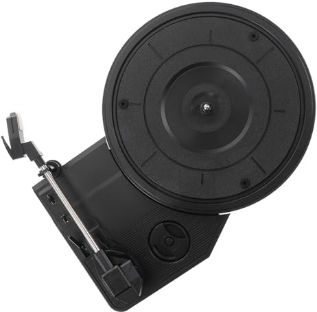 Mouvement 200 Mm pour Platine Vinyle de Gramophone Vintage | Haut-parleurs Stéréo Intégrés, Plastique Noir, Usage Maison, pour Amateurs de Musique Débutants