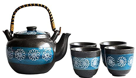 Service à thé de Luxe Japonais avec théière et Tasse à thé, Coffret Cadeau pour Adultes, Excellent Emballage, décoration d'intérieur Asiatique, Convient pour Le thé ou Le café, Tasse en céramique