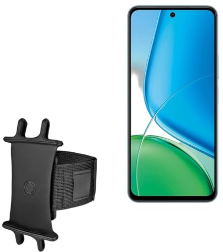 BoxWave Holster Compatible with vivo Y39 - ActiveStretch Sport Armband, Adjustable Armband for Workout and Running - Jet Black