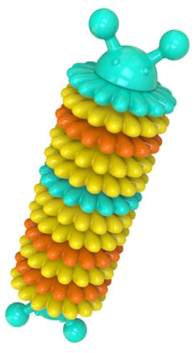 Gadpiparty Giocattolo da Mordere per Cani a Forma di Bruco in Tpr Blu Massaggiagengive Interattivo per Animali Domestici Bastoncino Pulizia Dentale Resistente per Salute Orale e