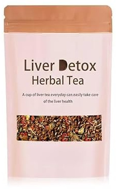 Té de hierbas desintoxicante del hígado, té de raíz de diente de león, té de bayas de Goji con semillas de crisantemo y casia | Té desintoxicante y reparador para limpieza del hígado.