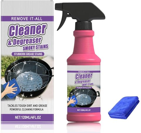 Degreaser, Fast-Acting Heavy-Duty Grill Cleaner Spray, Grills Degreaser Cleaner, Grillreiniger Spray für Hartnäckige Verschmutzungen, Rauchharz und Eingebrannte Speisereste