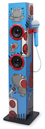 Muse M-1020 KDB BT Enceinte Colonne Bluetooth avec Microphone, AUX-in, MIC Jack Bleu