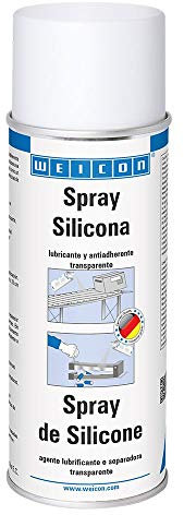 WEICON Spray de Silicona | 400 ml | Lubricante y Antiadherente | Transparente