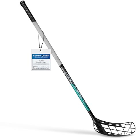 FAT PIPE Floorball Schläger Unihockey Stock Zack 33 Bone Coral Green - IFF Zertifiziert, mit Bone Schaufel/Kelle (Linke Hand Oben am Schläger, sogenannter Rechtsausleger, 92)