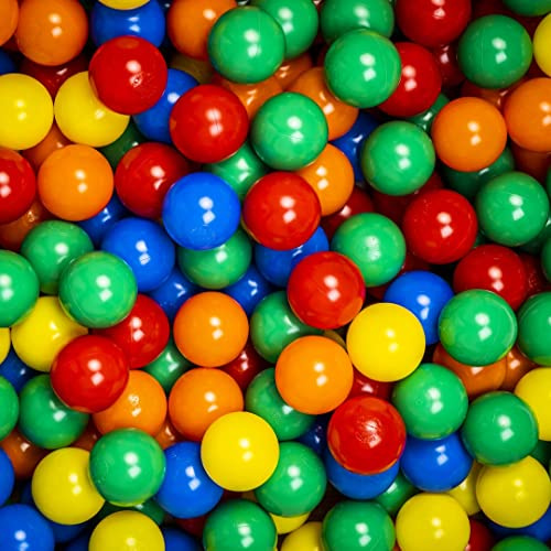 Euro-Plus 100 Baby-Safe Non-Toxic Plastic Balls, Ø 6cm 5 Color Mix- Made in EU/Euro-Plus 100 Ø 6cm BabySicher BPA frei Bälle Für Bällebad Baby Plastikbälle 5 Farbe Mix Made in EU