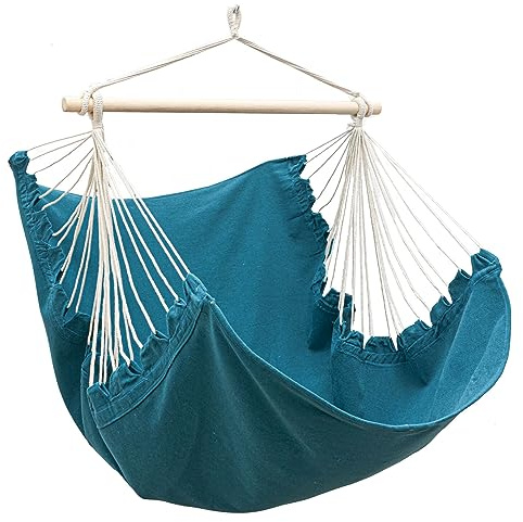 AMANKA XL Hängstol 155x125 cm för 1 person – Utomhus & Inomhus Swingstolar – Hänggungstol utan stativ – Bekväm hängfåtölj för trädgård & hem
