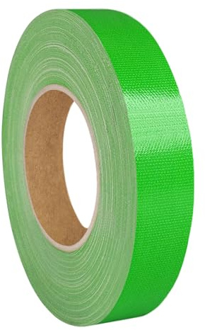KS24 Products Gaffer Tape Ruban adhésif en tissu de qualité supérieure - Grand choix de couleurs et de largeurs - Adhésif puissant et amovible - Vert clair - 12 mm x 50 m
