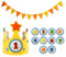 TYFGRT 1 Pieza De Corona De Cumpleaños para Niños, 1 Pieza De Banderín, Corona De Cumpleaños con Números, Sombrero De Decoración De Fiesta De Cumpleaños, Corona De Cumpleaños para Niños Y Niñas