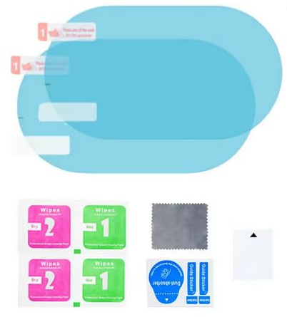 Antibeschlag Folie für Auto Aussenspiegel 135x95mm 2er Set Wasserdicht Selbstklebend Anti Fog Schutzfolie gegen Regen und Nebel für Rückspiegel