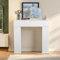 Bordure de cheminée décorative avec espace de rangement, console de cheminée, cheminée décorative en bois, armoire étroite pour salon, couloir, 107 x 18 x 100 cm (blanc)