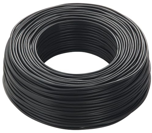 100 metri, 1x2,5 mmq, nero, cavo elettrico unipolare, cordina, CPR, matassa filo elettrico FS17, rame, impianto elettrico civile, casa, appartamento, edilizia, isolante, alta qualità
