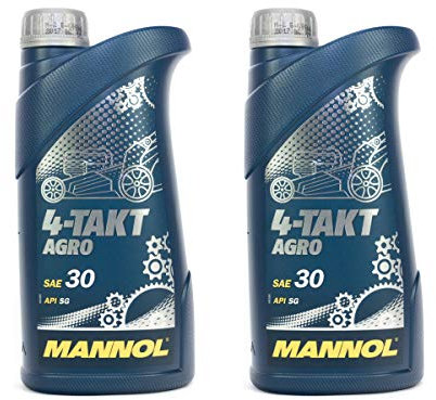 Motorenöl für 4-Takt Traktoren Rasenmäher Agro SAE 30 MANNOL API SG 2 Liter
