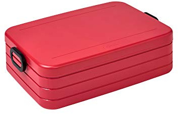 Mepal - Lunchbox Take a Break Large - Brotdose To Go - Für 4 Sandwiches oder 8 Brotscheiben - Meal Prep Box - Essensbox mit Unterteilung - Spülmaschinenfest - 1500 ml - Nordic Red