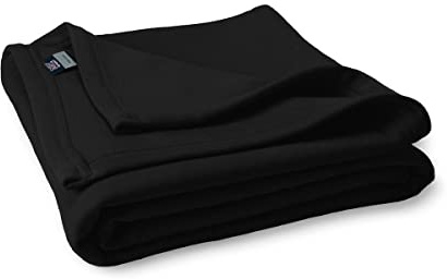 MV Sport Lightweight Sweatshirt Blanket Throw � Warm & Cozy, Breathable Oversized Fleece Knit, Couch, Bed, Travel, Cold Nights, and Outdoors � Soft Light Weight Blanket 54 x 84 Black