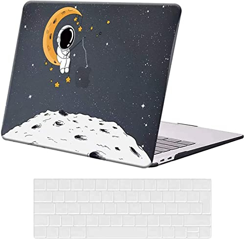 Ausmix Für MacBook Pro 13 Zoll Hülle 2024 2023 2022 2021 2020 2019 2018 2017 2016 Release M2 M1 A2338 A2289 A2251 A2159 A1989 A1706 A1708, Kunststoff Hartschalenhülle & 3 Tastaturabdeckung, Astronaut
