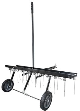 SECURA Vertikutieranhänger Vertikutierer TA100 für Rasentraktoren mit Anhängerkupplung | Anhängevertikutierer