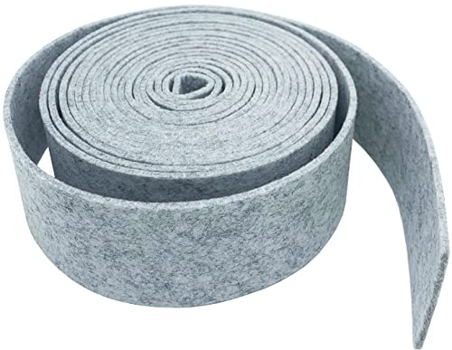 aufodara Rollo de Fieltro de 5 cm x 500 cm Tela de Fieltro 3mm de Grosor Fieltro de Poliéster para Bolsa de Fieltro, Manualidades de Costura, Patchwork, Jardín Disco de Mantillo Fieltro (Gris Claro)