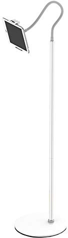 Tablet-Ständer Handyständer mit flexiblem Schwanenhals und stabiler Basis Verstellbarer 360 Grad drehbarer Bodenständer für Smartphone Tablet Phablets, E-Reader (Color : White, Size : 155x26cm-3)