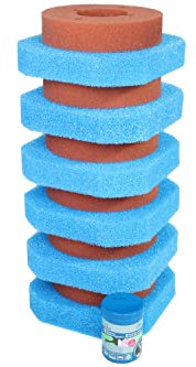Wacredo Ersatzschwamm Set + Filterstarter für Oase Filtoclear 15000 Teichfilter Filterschwämme Filter Filterstarter Komplettset Wasseraufbereitung Filterschwamm Teichpflege Ersatzschwämme
