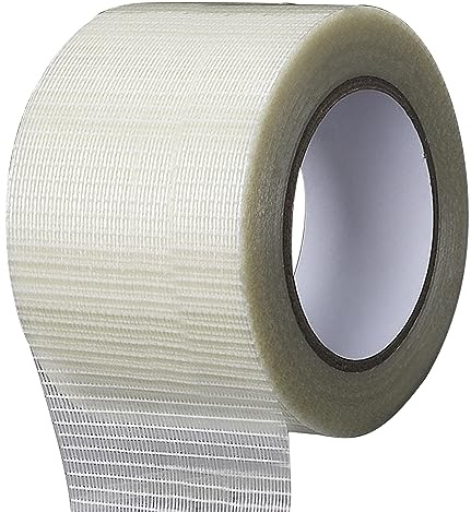 Nastro di Riparazione per Tende da Sole, 80 mm x 20 m, in Fibra di Vetro Trasparente, Resistente su Un Lato, per Coperture Barche, Impermeabile