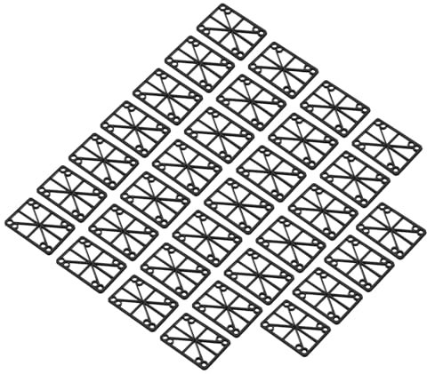 PATIKIL 1/8 Skateboard Riser Pads, 32 Stück Kunststoff Skateboard Riser Pads mit geneigter Keilform für Skateboard Trucks, Schwarz