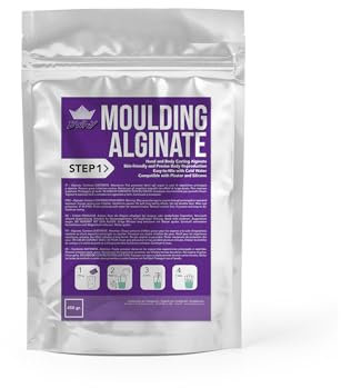 Alginato per Calchi - Ideale per Realizzare Impronte e Calco delle Mani ad Altissima Precisione - Moulding Alginate Slow Setting - Confezione da 450g di Polvere Alginato
