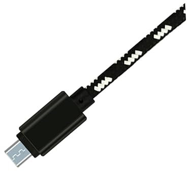 Veemoon 3m Micro Usb Data Cable Braided Charging Cable for Devices Black Sturdy Sync Cord for Fast Charging and Usb Data Transfer