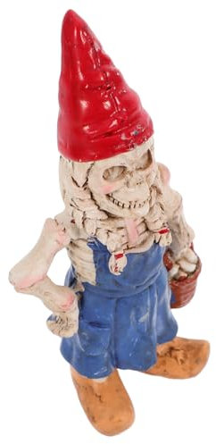 Cabilock Skull Decoration Halloween Skeleton Decor Resin Horror Garden Gnomes Skeleton Figurines Outdoor Statue for Halloween Home Decor